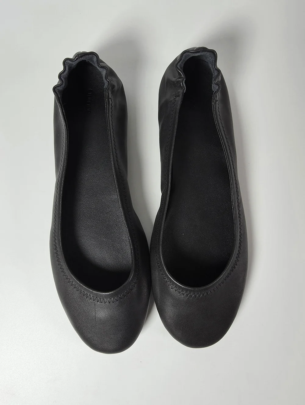Quince Italian Leather On-The-Go Black Ballet Flat Woman's Size 10 - Picture 2 of 13